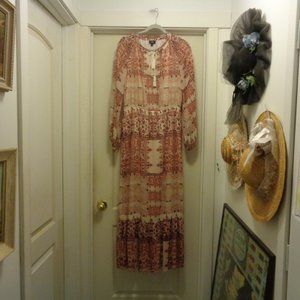 BOHO FESTIVAL HIPPIE MAXI LONG DRESS L